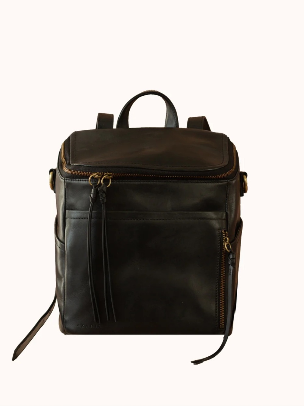 AZARIA - La Mère Luxe Leather Backpack Petite - Black - Picture 15 of 15